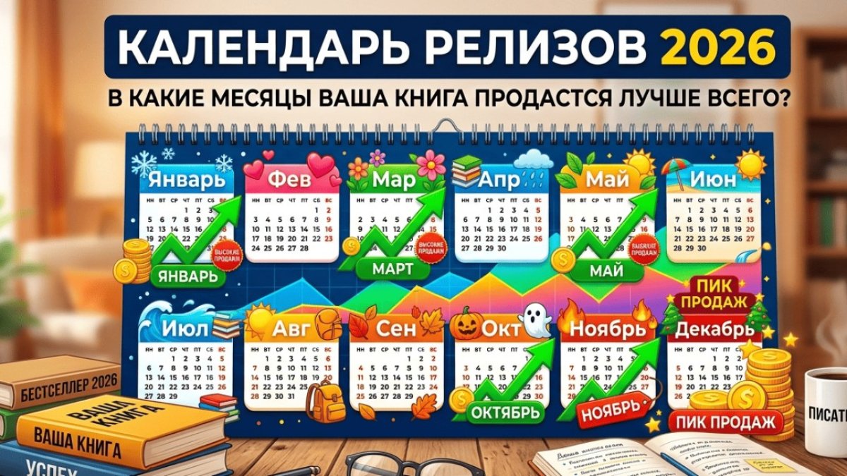 Календарь релизов 2026: в какие месяцы ваша книга продастся лучше всего